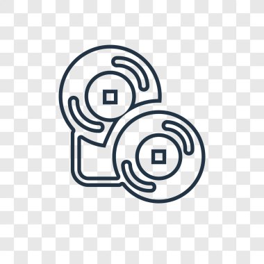 modaya uygun bir tasarım tarzında CD simgesi. Kompakt disk simgesi üzerinde şeffaf arka plan izole. Kompakt disk vektör simgesi basit ve modern düz simgesi web sitesi, mobil, logo, app, UI. Kompakt disk simge vektör çizim, Eps10.