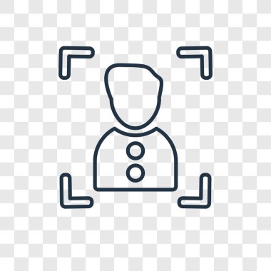 modaya uygun bir tasarım tarzı portre simgesi. saydam arka plan üzerinde izole portre simgesi. portre vektör simgesi basit ve modern düz simgesi web sitesi, mobil, logo, app, UI. portre simge vektör çizim, Eps10.