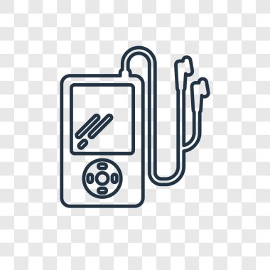 modaya uygun bir tasarım tarzı müzik player simgesi. müzik player simgesi üzerinde şeffaf arka plan izole. müzik oyuncu vektör simgesi basit ve modern düz simgesi web sitesi, mobil, logo, app, UI. müzik oyuncu simge vektör çizim, Eps10.