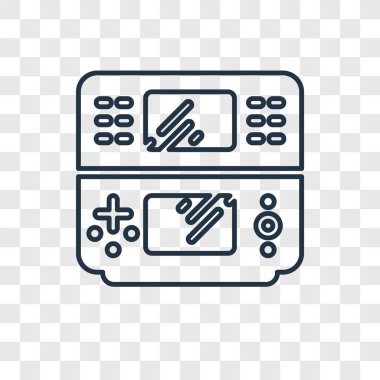 modaya uygun bir tasarım tarzı oyun konsolu simgesi. saydam arka plan üzerinde izole oyun konsolu simgesi. oyun konsolu vektör simgesi basit ve modern düz simgesi web sitesi, mobil, logo, app, UI. oyun konsolu simge vektör çizim, Eps10.