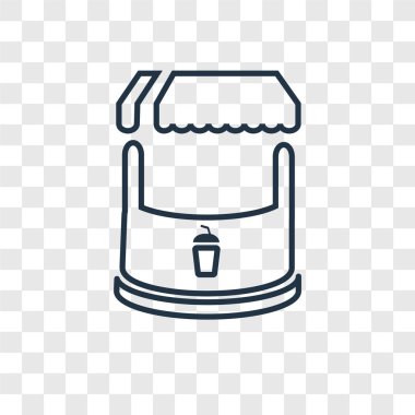 simge modaya uygun bir tasarım tarzı stand. saydam arka plan üzerinde izole simgesi hazır. vektör simgesi basit stand ve modern düz UI uygulaması, web sitesi, mobil, logo, sembol. simge vektör çizim, Eps10 standı.