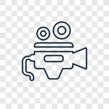 modaya uygun bir tasarım tarzı video kamera simgesi. video kamera simgesi üzerinde şeffaf arka plan izole. video kamera vektör simgesi basit ve modern düz simgesi web sitesi, mobil, logo, app, UI. video kamera simge vektör çizim, Eps10.