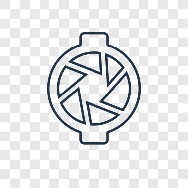 modaya uygun bir tasarım tarzı diyafram simgesi. diyafram simgesi üzerinde şeffaf arka plan izole. diyafram vektör simgesi basit ve modern düz simgesi web sitesi, mobil, logo, app, UI. diyafram simge vektör çizim, Eps10.