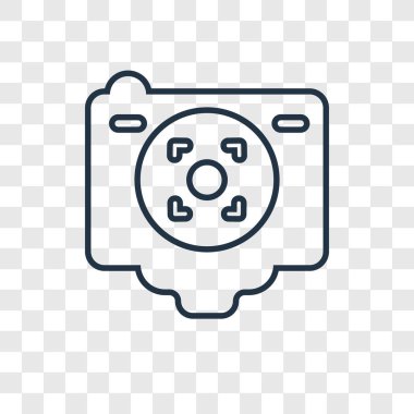 kamera ekran simgesi modaya uygun bir tasarım tarzı. saydam arka plan üzerinde izole kamera ekran simgesi. kamera ekran vektör simgesi basit ve modern düz simgesi web sitesi, mobil, logo, app, UI. kamera ekran simge vektör çizim, Eps10.