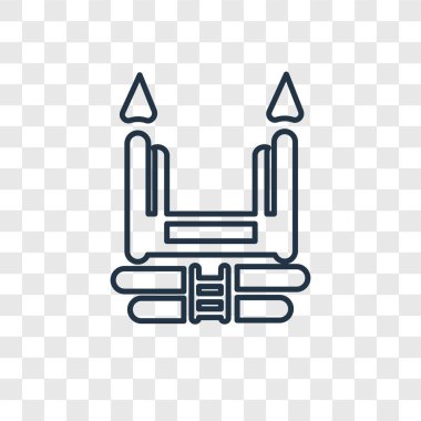 modaya uygun bir tasarım tarzı Bouncy kale simgesi. bouncy kale simgesi üzerinde şeffaf arka plan izole. Bouncy kale vektör simgesi basit ve modern düz simgesi web sitesi, mobil, logo, app, UI. Bouncy kale simge vektör çizim, Eps10.