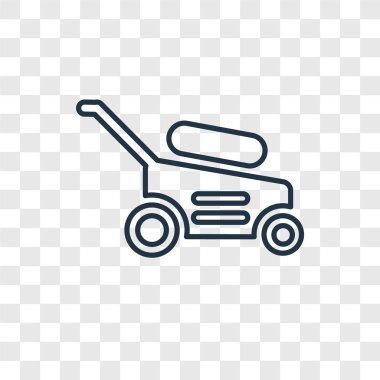 çim biçme makinesi simgesini modaya uygun bir tasarım tarzı. çim biçme makinesi simgesini şeffaf arka plan üzerinde izole. çim biçme makinesi vektör simgesi basit ve modern düz simgesi web sitesi, mobil, logo, app, UI. çim biçme makinesi simge vektör çizim, Eps10.