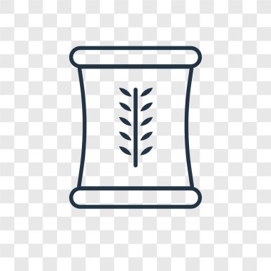 modaya uygun bir tasarım tarzı buğday simgesi. Buğday simgesi üzerinde şeffaf arka plan izole. Buğday vektör simgesi basit ve modern düz simgesi web sitesi, mobil, logo, app, UI. Buğday simge vektör çizim, Eps10.