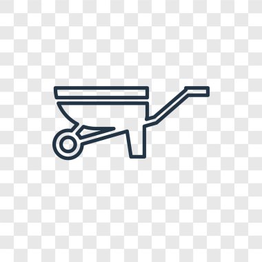 modaya uygun bir tasarım tarzı el arabası simgesi. El arabası simgesi üzerinde şeffaf arka plan izole. El arabası vektör simgesi basit ve modern düz simgesi web sitesi, mobil, logo, app, UI. El arabası simge vektör çizim, Eps10.