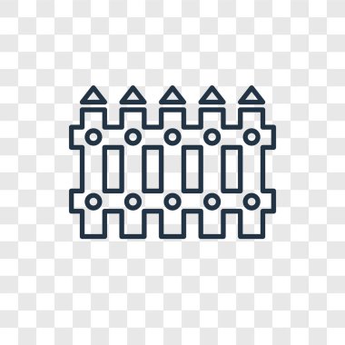 modaya uygun bir tasarım tarzı çit simgesi. saydam arka plan üzerinde izole çit simgesi. çit vektör simgesi basit ve modern düz simgesi web sitesi, mobil, logo, app, UI. çit simge vektör çizim, Eps10.