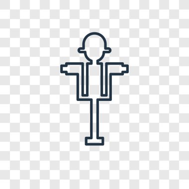 modaya uygun bir tasarım tarzı korkuluk simgesi. saydam arka plan üzerinde izole korkuluk simgesi. Korkuluk vektör simgesi basit ve modern düz simgesi web sitesi, mobil, logo, app, UI. Korkuluk simge vektör çizim, Eps10.