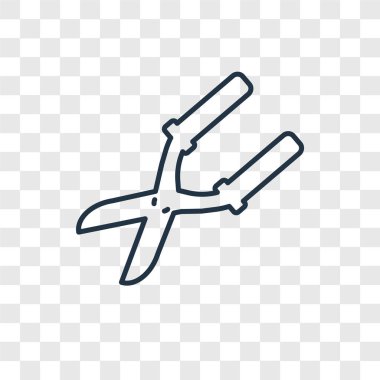 modaya uygun bir tasarım tarzı makası simgesi. saydam arka plan üzerinde izole makası simgesi. makası simgesi basit vektör ve modern düz UI uygulaması, web sitesi, mobil, logo, sembol. makası simge vektör çizim, Eps10.