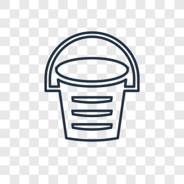 modaya uygun bir tasarım tarzı Kovası simgesi. saydam arka plan üzerinde izole kova simgesi. kova vektör simgesi basit ve modern düz simgesi web sitesi, mobil, logo, app, UI. kova simge vektör çizim, Eps10.