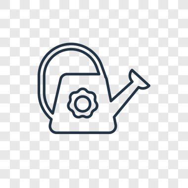 Sulama tenekesi simgesini modaya uygun bir tasarım tarzı. Sulama tenekesi simgesini şeffaf arka plan üzerinde izole. Sulama simgesi basit vektör ve modern düz UI uygulaması, web sitesi, mobil, logo, sembol. sulama olabilir simge vektör çizim, Eps10.