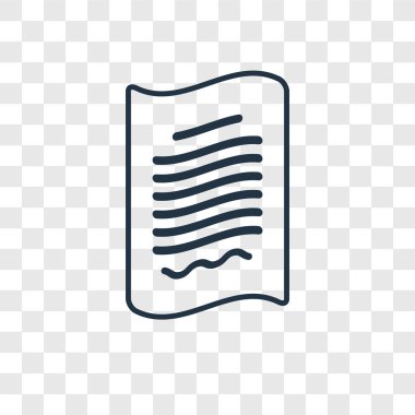 modaya uygun bir tasarım tarzı fatura simgesi. Fatura simgesi üzerinde şeffaf arka plan izole. Fatura vektör simgesi basit ve modern düz simgesi web sitesi, mobil, logo, app, UI. Fatura simge vektör çizim, Eps10.