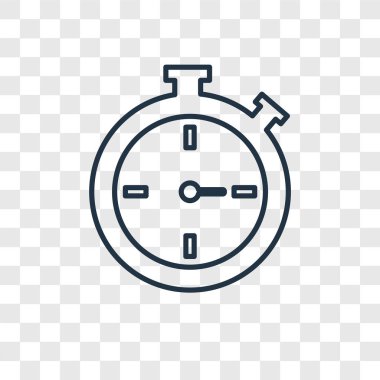 modaya uygun bir tasarım tarzı kronometre simgesi. kronometre simgesi üzerinde şeffaf arka plan izole. Kronometre vektör simgesi basit ve modern düz simgesi web sitesi, mobil, logo, app, UI. Kronometre simge vektör çizim, Eps10.