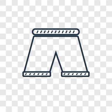 modaya uygun bir tasarım tarzı şort simgesi. saydam arka plan üzerinde izole şort simgesi. şort simgesi basit vektör ve modern düz UI uygulaması, web sitesi, mobil, logo, sembol. şort simge vektör çizim, Eps10.