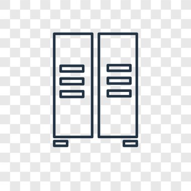 modaya uygun bir tasarım tarzı dolap simgesi. dolap simgesi üzerinde şeffaf arka plan izole. dolap simgesi basit vektör ve modern düz UI uygulaması, web sitesi, mobil, logo, sembol. dolap simge vektör çizim, Eps10.