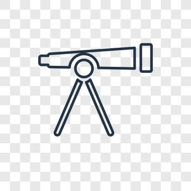 modaya uygun bir tasarım tarzı teleskop simgesi. Teleskop simgesi üzerinde şeffaf arka plan izole. teleskop vektör simgesi basit ve modern düz simgesi web sitesi, mobil, logo, app, UI. Teleskop simge vektör çizim, Eps10.