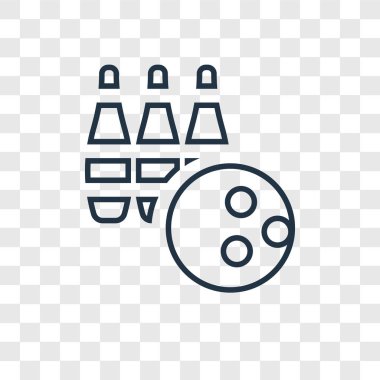 modaya uygun bir tasarım tarzı bowling simgesi. saydam arka plan üzerinde izole simgesi Bovling. vektör simgesi basit ve modern düz simgesi web sitesi, mobil, logo, app, Bovling UI. Bowling simge vektör çizim, Eps10.