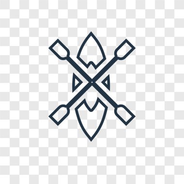 modaya uygun bir tasarım tarzı kayık simgesi. saydam arka plan üzerinde izole kayık simgesi. kayık vektör simgesi basit ve modern düz simgesi web sitesi, mobil, logo, app, UI. simge vektör çizim, Eps10 kayık.