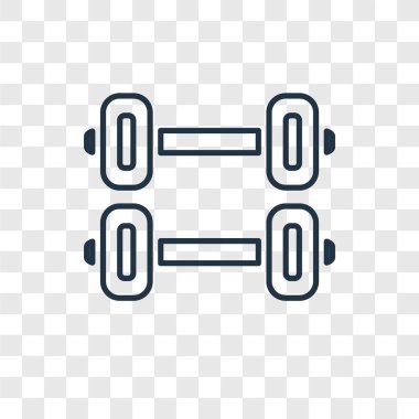 modaya uygun bir tasarım tarzı dumbbell simgesi. saydam arka plan üzerinde izole dumbbell simgesi. Dumbbell vektör simgesi basit ve modern düz simgesi web sitesi, mobil, logo, app, UI. Dumbbell simge vektör çizim, Eps10.