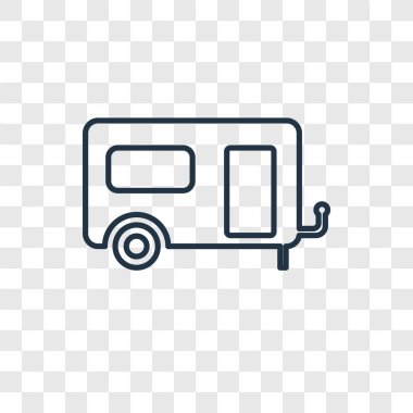 modaya uygun bir tasarım tarzı Camper simgesi. saydam arka plan üzerinde izole kamp simgesi. Camper vektör simgesi basit ve modern düz simgesi web sitesi, mobil, logo, app, UI. Camper simge vektör çizim, Eps10.