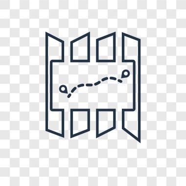 harita simgesi modaya uygun bir tasarım tarzı. harita simgesi üzerinde şeffaf arka plan izole. Harita vektör simgesi basit ve modern düz simgesi web sitesi, mobil, logo, app, UI. harita simge vektör çizim, Eps10.