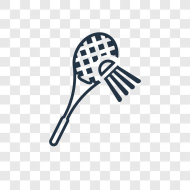 modaya uygun bir tasarım tarzı badminton simgesi. badminton simgesi üzerinde şeffaf arka plan izole. badminton vektör simgesi basit ve modern düz simgesi web sitesi, mobil, logo, app, UI. badminton simge vektör çizim, Eps10.