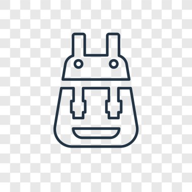 modaya uygun bir tasarım tarzı sırt çantası simgesi. sırt çantası simgesini şeffaf arka plan üzerinde izole. sırt çantası vektör simgesi basit ve modern düz simgesi web sitesi, mobil, logo, app, UI. simge vektör çizim, Eps10 sırt çantası.