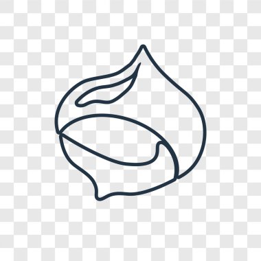 modaya uygun bir tasarım tarzı kestane simgesi. kestane simgesi üzerinde şeffaf arka plan izole. kestane vektör simgesi basit ve modern düz simgesi web sitesi, mobil, logo, app, UI. kestane simge vektör çizim, Eps10.