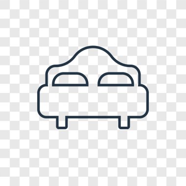 modaya uygun bir tasarım tarzı yatak simgesi. saydam arka plan üzerinde izole yatak simgesi. Yatak vektör simgesi basit ve modern düz simgesi web sitesi, mobil, logo, app, UI. Yatak simge vektör çizim, Eps10.