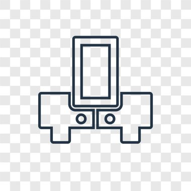 modaya uygun bir tasarım tarzı şifoniyer simgesi. saydam arka plan üzerinde izole şifoniyer simgesi. şifoniyer vektör simgesi basit ve modern düz simgesi web sitesi, mobil, logo, app, UI. şifoniyer simge vektör çizim, Eps10.