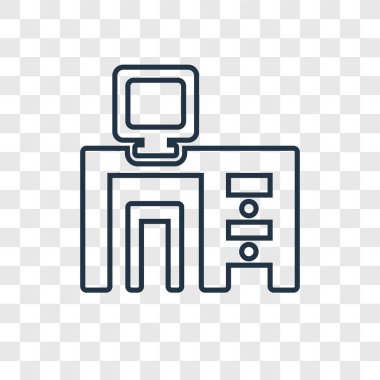 modaya uygun bir tasarım tarzı bilgisayar kutsal kişilerin resmi. bilgisayar kutsal kişilerin resmi saydam arka plan izole. Bilgisayar vektör simgesi basit ve modern düz simgesi web sitesi, mobil, logo, app, UI. bilgisayar simge vektör çizim, Eps10.