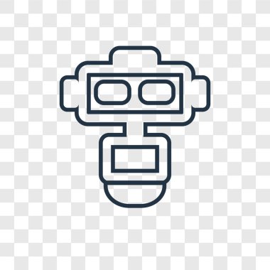 modaya uygun bir tasarım tarzı robot simgesi. robot simgesi üzerinde şeffaf arka plan izole. Robot vektör simgesi basit ve modern düz simgesi web sitesi, mobil, logo, app, UI. Robot simge vektör çizim, Eps10.