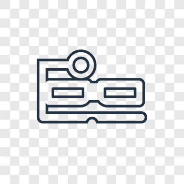 modaya uygun bir tasarım tarzı ar gözlük simgesi. ar gözlük simgesi üzerinde şeffaf arka plan izole. AR gözlük vektör simgesi basit ve modern düz simgesi web sitesi, mobil, logo, app, UI. AR gözlük simge vektör çizim, Eps10.