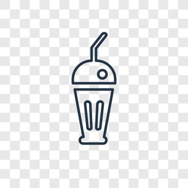 modaya uygun bir tasarım tarzı milkshake simgesi. saydam arka plan üzerinde izole milkshake simgesi. milkshake vektör simgesi basit ve modern düz simgesi web sitesi, mobil, logo, app, UI. milkshake simge vektör çizim, Eps10.