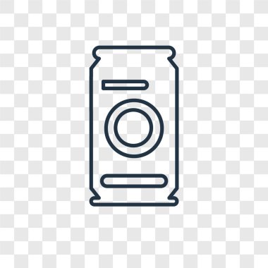 bira tenekesi simgesine modaya uygun bir tasarım tarzı. bira tenekesi simgesine şeffaf arka plan üzerinde izole. bira simgesi basit vektör ve modern düz UI uygulaması, web sitesi, mobil, logo, sembol. Bira olabilir simge vektör çizim, Eps10.