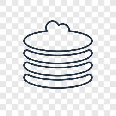 modaya uygun bir tasarım tarzı krep simgesi. Krep simgesi üzerinde şeffaf arka plan izole. Krep simgesi basit vektör ve modern düz UI uygulaması, web sitesi, mobil, logo, sembol. Krep simge vektör çizim, Eps10.