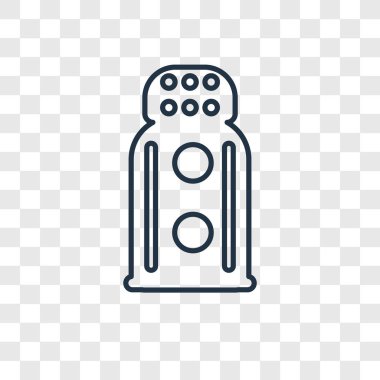 modaya uygun bir tasarım tarzı tuz shaker simgesi. saydam arka plan üzerinde izole tuz shaker simgesi. tuz shaker vektör simgesi basit ve modern düz simgesi web sitesi, mobil, logo, app, UI. tuz shaker simge vektör çizim, Eps10.