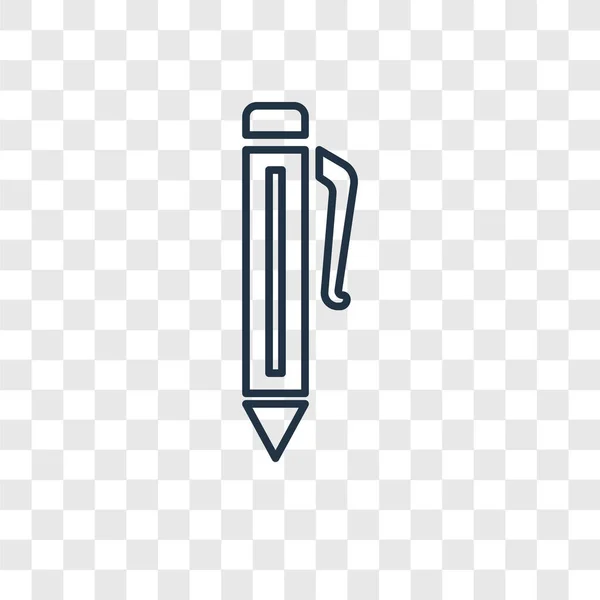 トレンディなデザイン スタイルのペン アイコン ペンのアイコンが透明な背景に分離されました ペンの Web サイト アプリ ベクトル アイコン — ストックベクタ