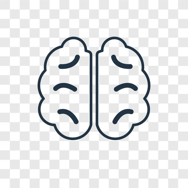 Pictogram Van Het Menselijk Brein Trendy Stijl Menselijk Brein Pictogram — Stockvector