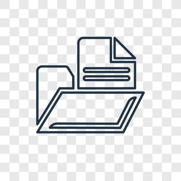 Ikony Plików Folderów Modny Styl Ikony Plików Folderów Przezroczystym Tle — Wektor stockowy