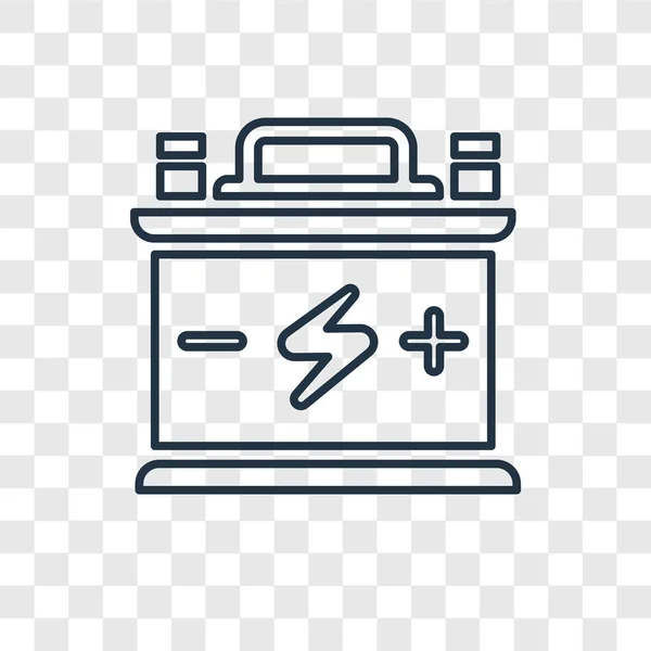 Batterij Symbool Trendy Stijl Het Accupictogram Geïsoleerd Transparante Achtergrond Vector — Stockvector
