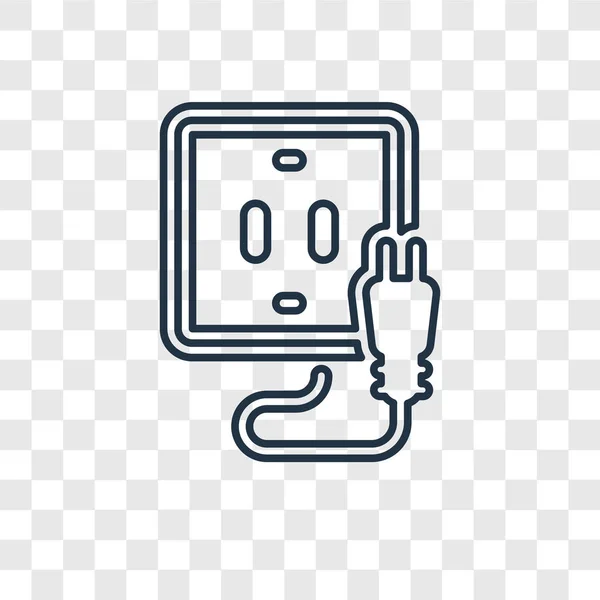 Plug Icon Trendigen Design Stil Steckersymbol Isoliert Auf Transparentem Hintergrund — Stockvektor