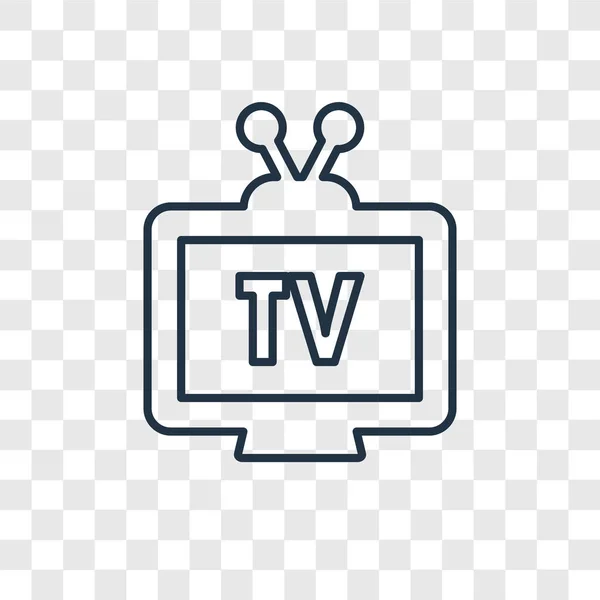 Television Icon Trendy Design Style Television Icon Isolated Transparent Background — Stock Vector