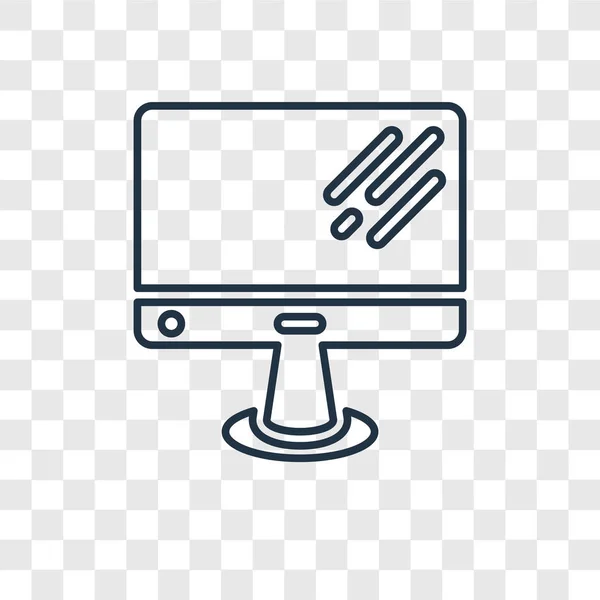 Icono Del Monitor Estilo Diseño Moda Icono Monitor Aislado Sobre — Vector de stock