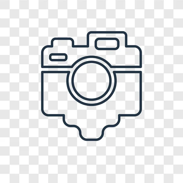 Foto Camera Pictogram Trendy Stijl Foto Camera Pictogram Geïsoleerd Transparante — Stockvector