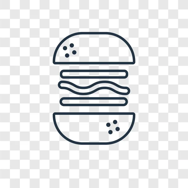 Burger Ikone Trendigen Design Stil Burger Symbol Isoliert Auf Transparentem — Stockvektor