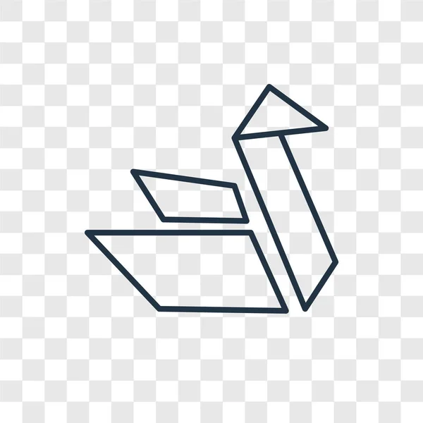 Origami Symbol Trendigen Design Stil Origami Symbol Isoliert Auf Transparentem — Stockvektor