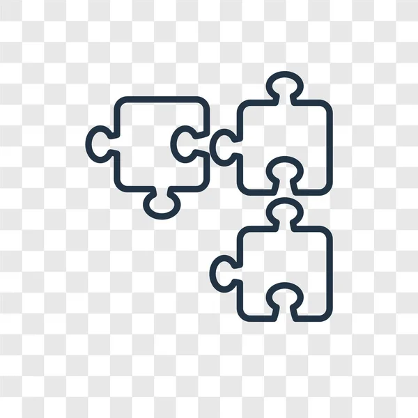 Puzzle Ikone Trendigen Design Stil Puzzle Symbol Isoliert Auf Transparentem — Stockvektor